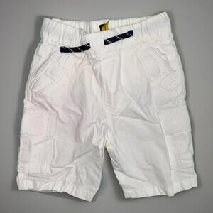 Polo Ralph Lauren Shorts Boys Size 7 White Cargo Pockets Drawstring Outdoor